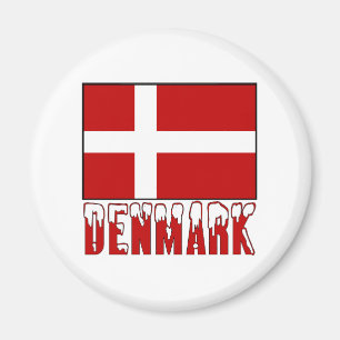 Denmark Flag Snow Magnet