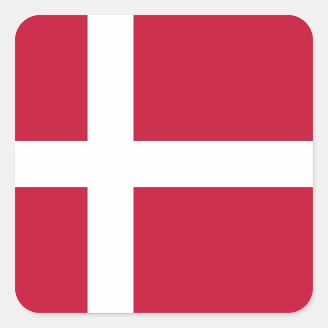 Denmark Flag Square Sticker (Front)