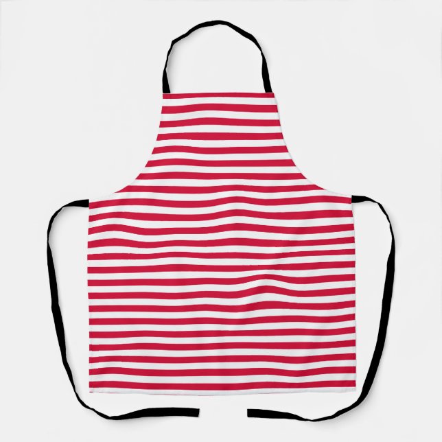 Denmark flag stripes country colour pattern red wh apron (Front)