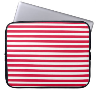 Denmark flag stripes country colour pattern red wh laptop sleeve