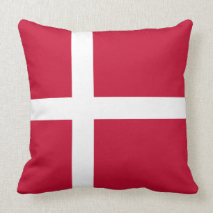 Denmark Flag Throw Pillow