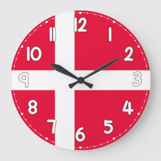 Denmark Flag Wall Clock – Patriotic Danish Decor