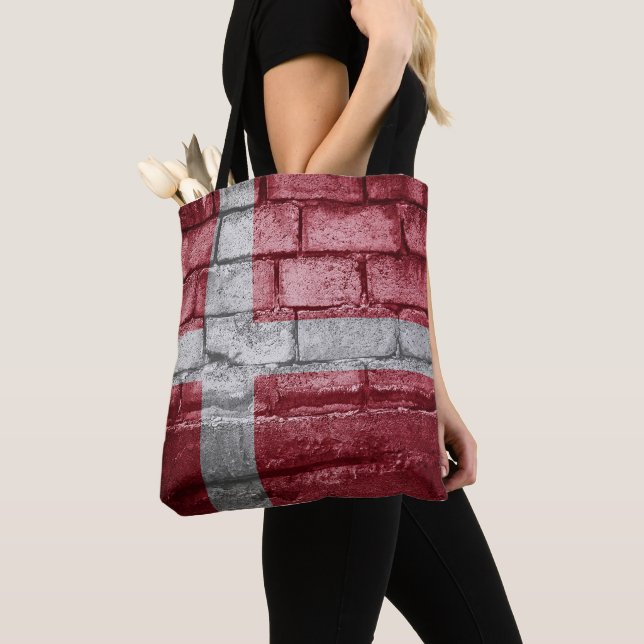 Denmark flag wall tote bag (Close Up)