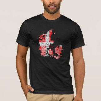 Denmark Flagcolor Map T-Shirt