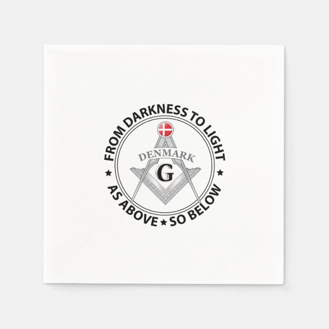 Denmark freemasonry sign napkin (Front)