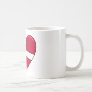 Denmark Heart Flag Coffee Mug