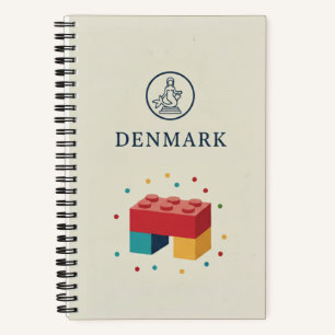 Denmark Heritage & Little Mermaid Toy Brick Photo  Notebook