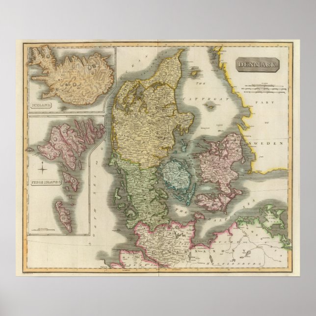 Denmark, Iceland, Feroe Islands Poster (Front)