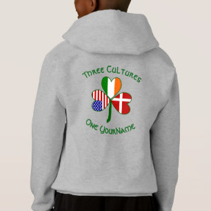 Denmark Ireland USA Shamrock Flag Personalized