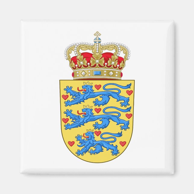 Denmark Lesser Coat of Arms Magnet (Front)