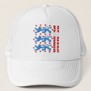 Denmark lions logo Danmark royal crest Trucker Hat