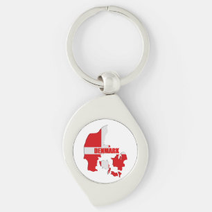 Denmark map keychain