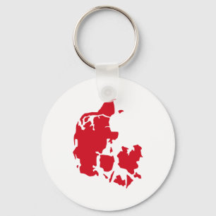 Denmark Map Keychain