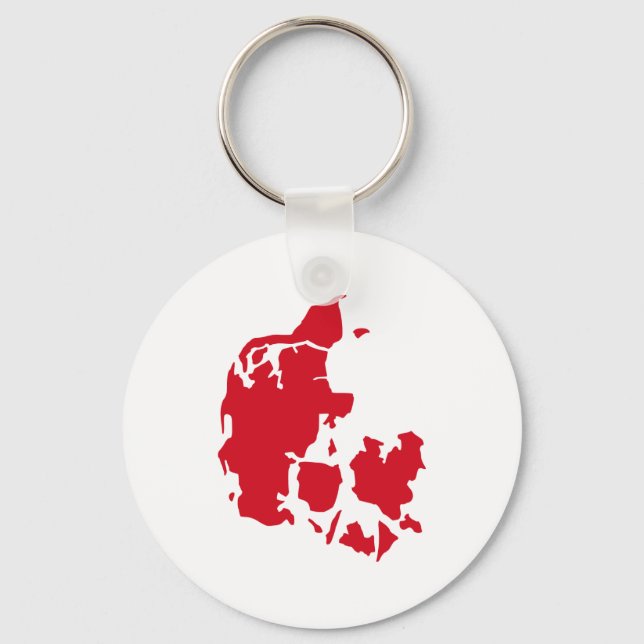 Denmark Map Keychain (Front)