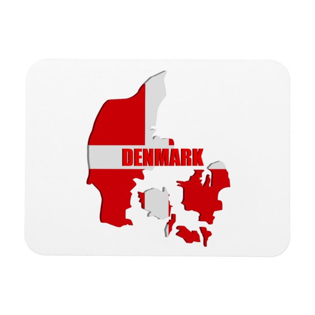 Denmark map magnet (Horizontal)