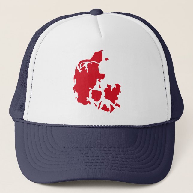 Denmark Map Trucker Hat (Front)