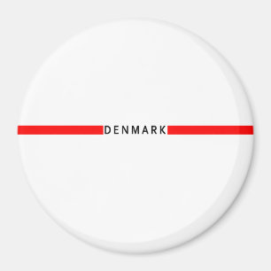 Denmark minimalistic flag magnet
