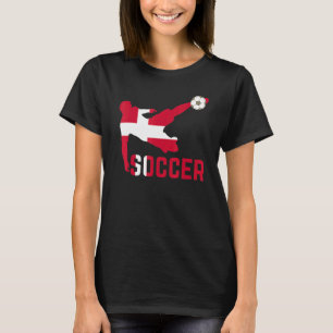 Denmark National Soccer Soccer Denmark Flag Footb T-Shirt