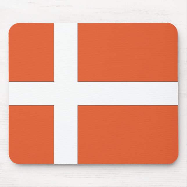 Denmark or Danish Flag Mouse Pad (Front)