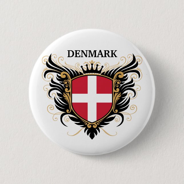 Denmark [personalize] 2 inch round button (Front)