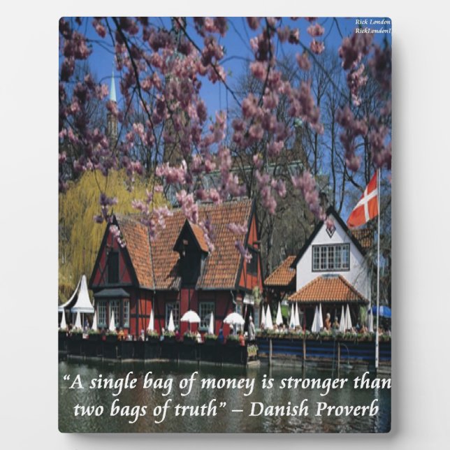 Denmark Photo & Famous Proverb Plaque (Front)
