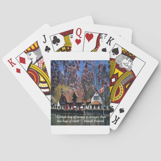 Denmark Photo & Famous Proverb Playing Cards (Back)