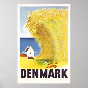 Denmark Print Travel Poster Danish Art (XR823)a