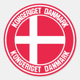 Denmark Round Emblem Classic Round Sticker