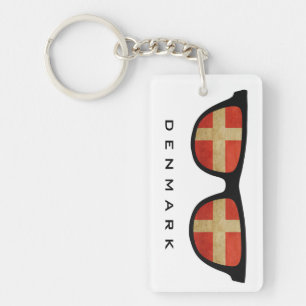 Denmark Shades custom text & color key chain