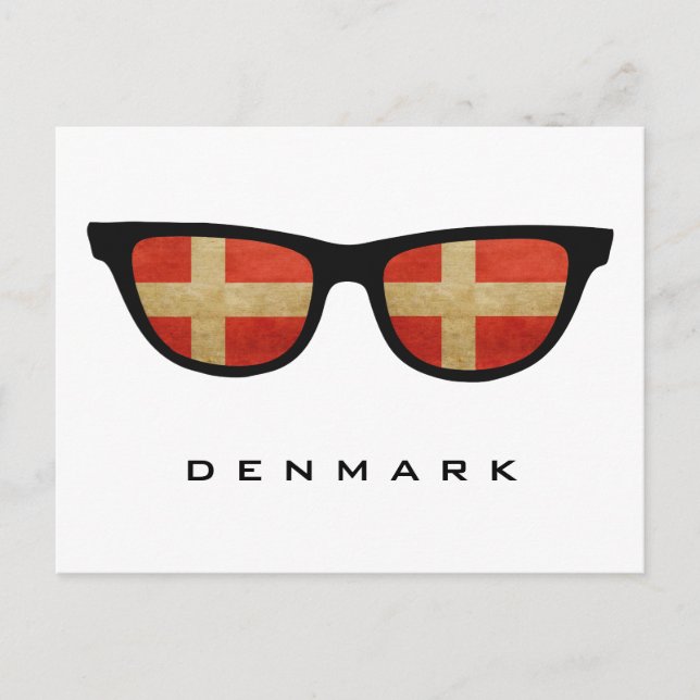 Denmark Shades custom text & colour postcard (Front)