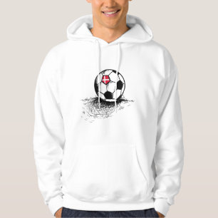 Denmark Soccer Ball Flag Jersey - Danish Football Hoodie