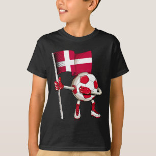 Denmark Soccer Jersey Danish Flag Footll Dab Funny T-Shirt