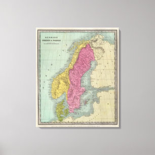 Denmark Sweden and Norway Canvas Print