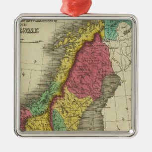 Denmark, Sweden, And Norway Metal Ornament