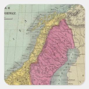Denmark Sweden and Norway Square Sticker