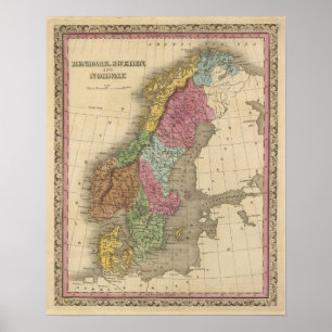 Denmark, Sweden, Norway Poster