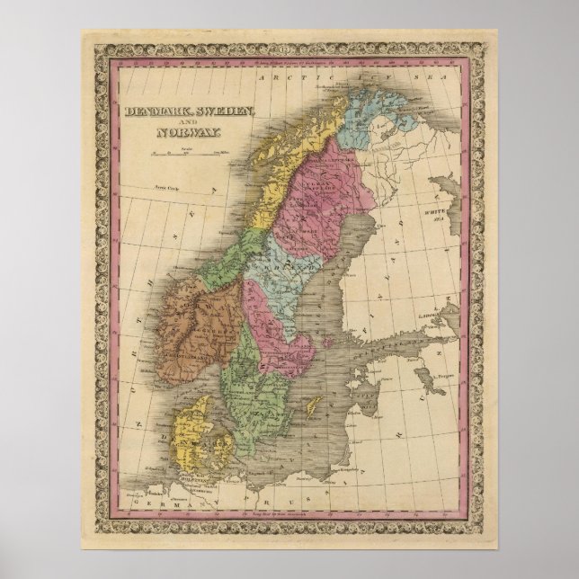 Denmark, Sweden, Norway Poster (Front)
