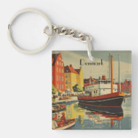 Denmark Vintage Travel Poster customizable