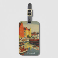 Denmark Vintage Travel Poster customizable
