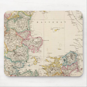 Denmark with inset map of Iceland Mouse Pad