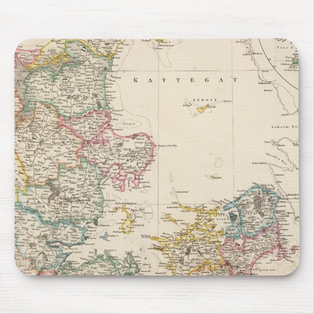 Denmark with inset map of Iceland Mouse Pad (Front)