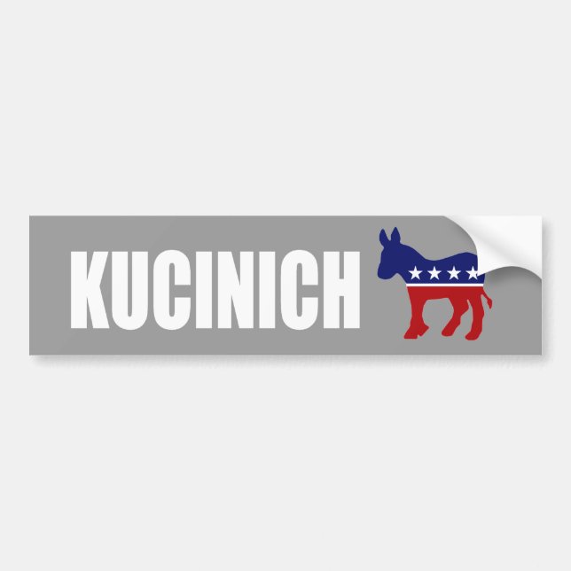 DENNIS KUCINICH Election Gear Bumper Sticker (Front)