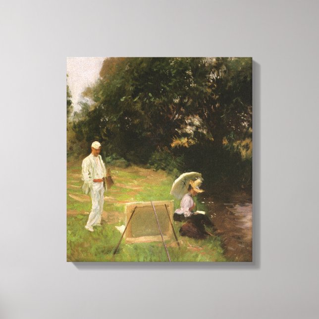 Dennis Miller Bunker Painting at Calcot by Sargent Canvas Print (Front)