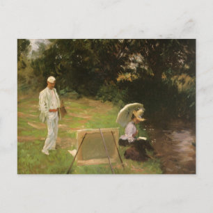 Dennis Miller Bunker Painting at Calcot by Sargent Postcard