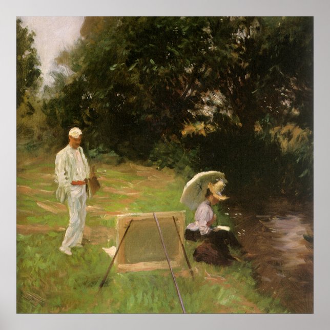 Dennis Miller Bunker Painting at Calcot by Sargent Poster (Front)