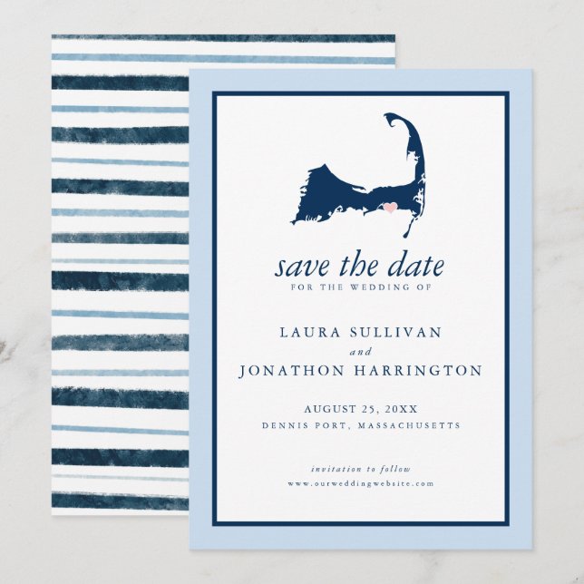 Dennis Port Cape Cod Wedding Save The Date (Front/Back)