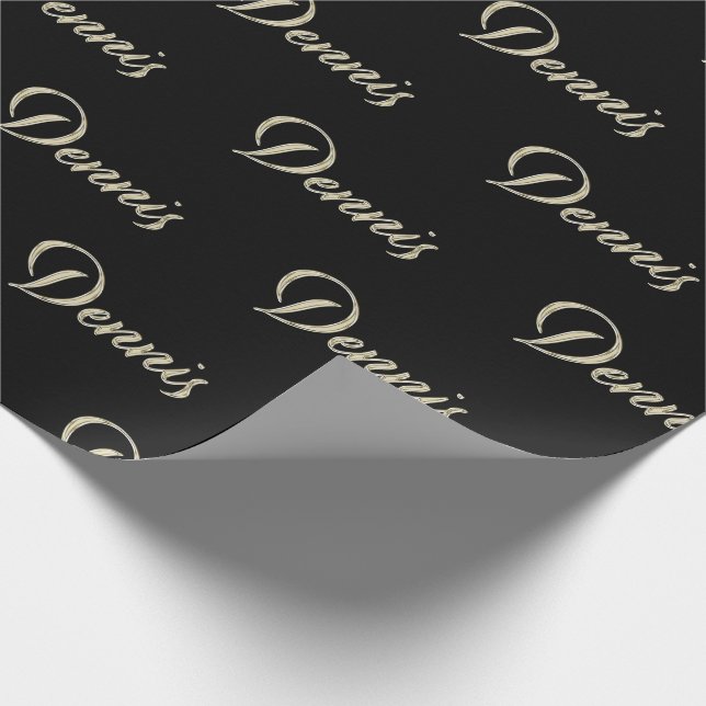 Dennis Prénom Nom du papier cadeau (Coin)