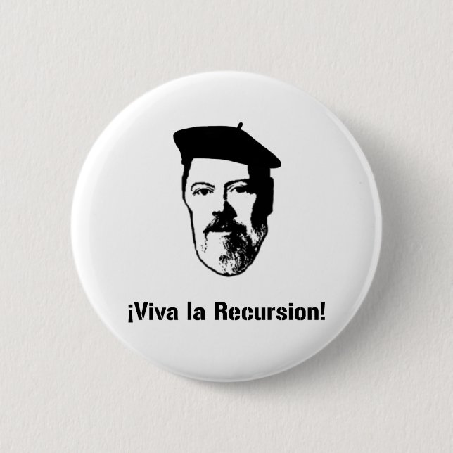 Dennis Ritchie: ¡Viva la Recursion! Button (Front)