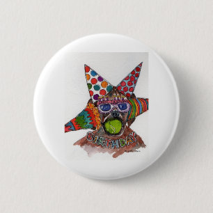 Dennis Rodman Boxer watercolor BD painting 2 Inch Round Button