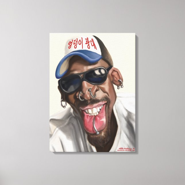 Dennis Rodman - Caricature sur toile Imprimer 18 x (Recto)